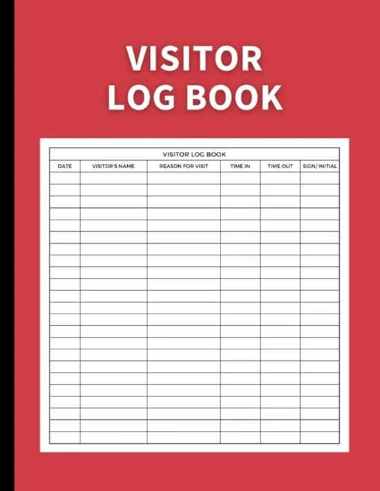 Safety Equipment Visitors Logbook