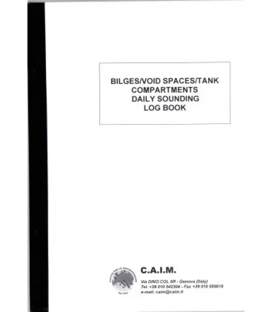 Nautical Equipment Tank Sounding Logbook